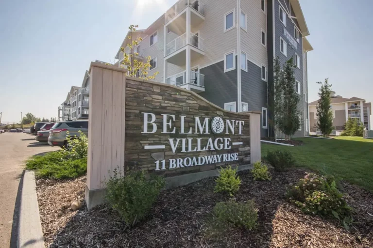 Image of the exterior of Belmont Village Apartments