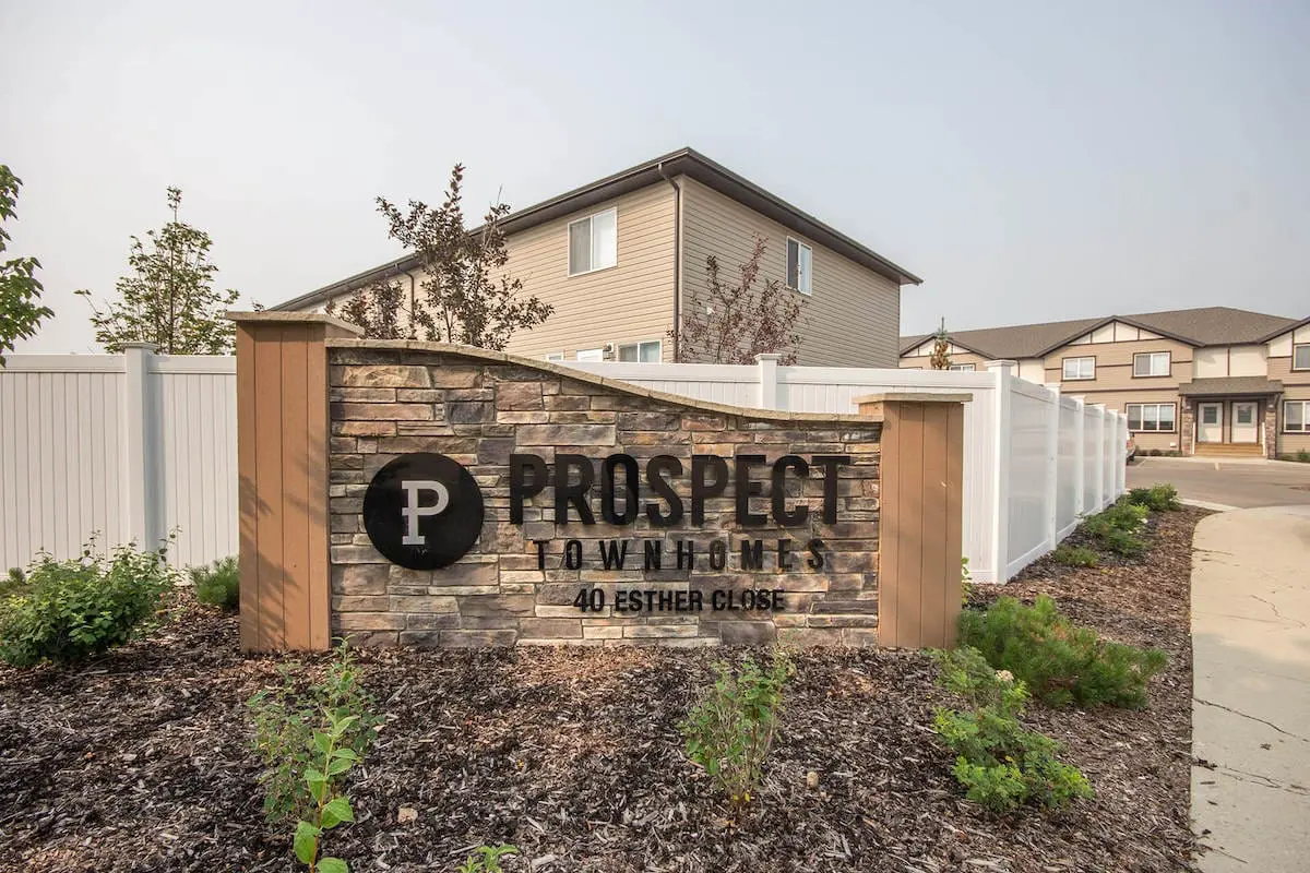Image of the exterior of Prospect Townhomes