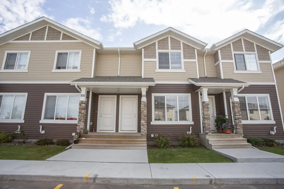 Image of the exterior of Townhome For Rent In Belmont, Sylvan Lake